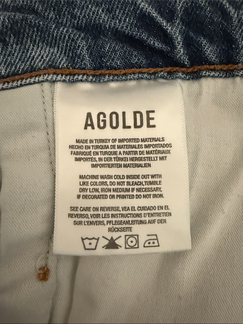 Agolde 90’s Retro Denim Mini Skirt w/Belt High Rise Paper-bag Waist Sz 29 - Picture 6 of 11